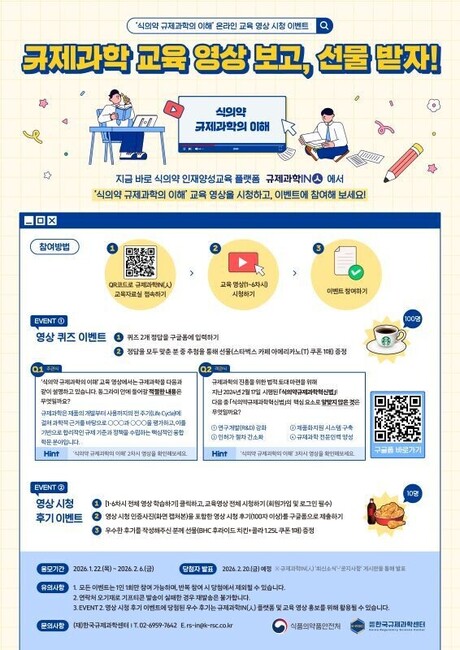 식약처, ‘규제과학IN(人)’ 개설 1주년 규제과학 영상 이벤트